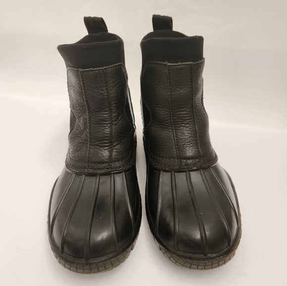 Baffin Rant black leather synthetic rubber snow rain waterproof duck boots sz 6 - Picture 3 of 14